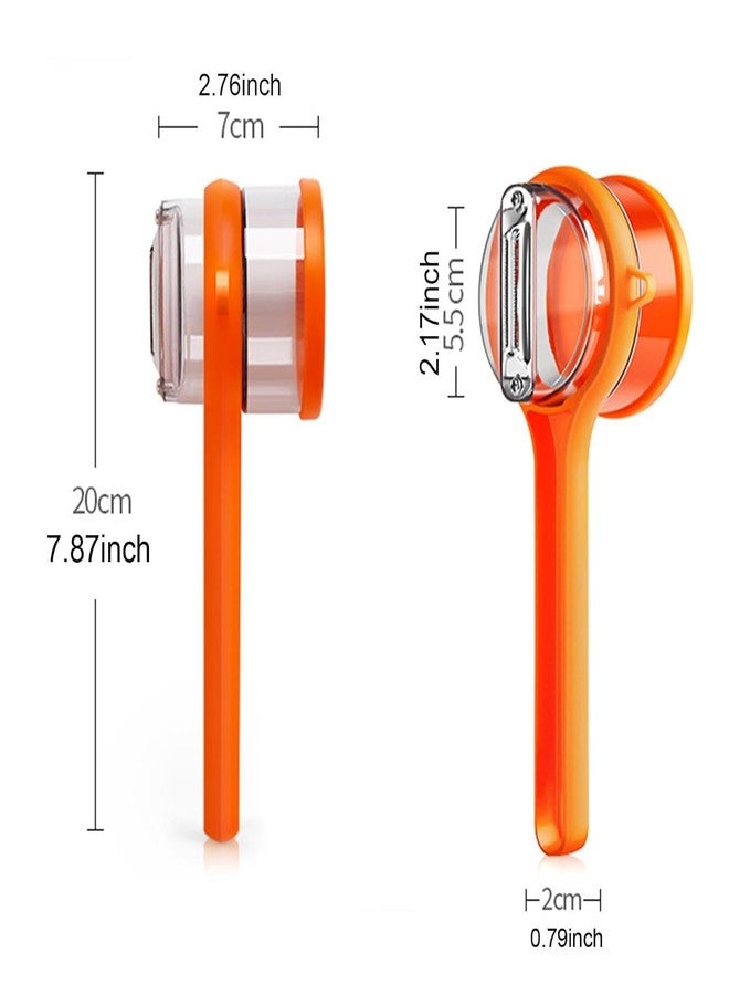FICTIOUS Fruit & Veggie Peeler with Built-in Storage - Slice & Peel Tool for Potatoes, Cucumbers, & More - Kitchen Gadget for Home & Garden (1 Pc) Multicolor - Image 3